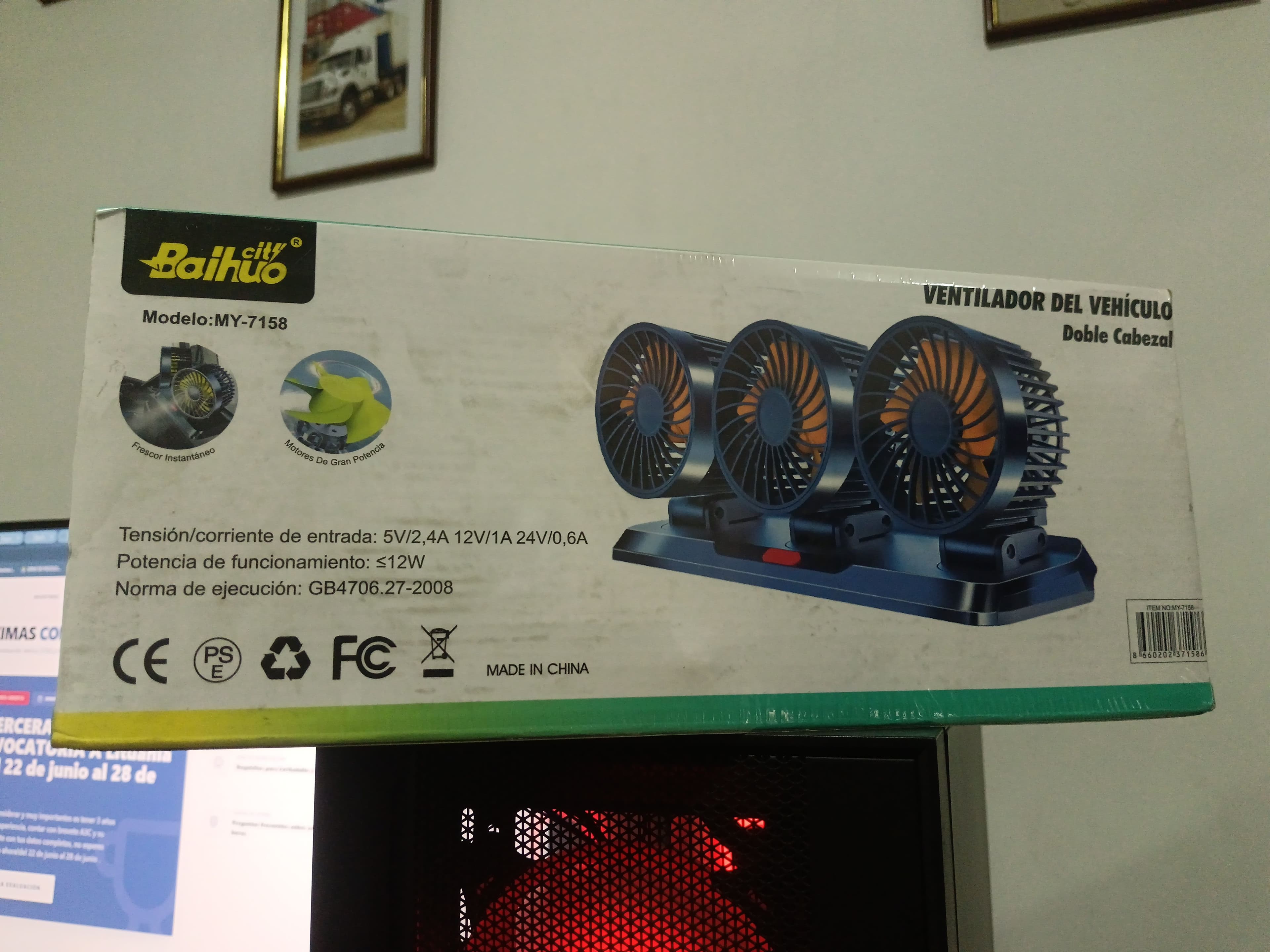 Venta de ventilador del vehículo doble cabezal - Accesorio para Camión y Semitráiler